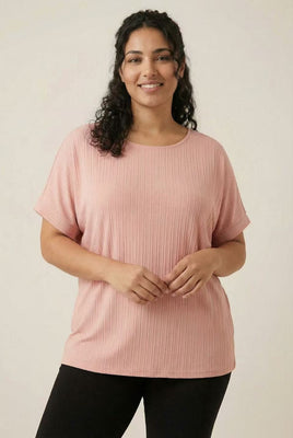 The Easy-Fit Vertical Ribbed Crew Neck Tee (Multi-Color Options)