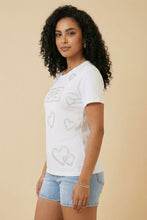Load image into Gallery viewer, The Sparkling "LOVE" &amp; Heart Multi-Pattern Studded Graphic Tee (Multi-Pattern Options)