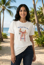 Load image into Gallery viewer, Whimsical Character Print &amp; Bow-Appliqué Short-Sleeve Tee (Multiple Color Options)