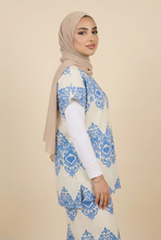 Load image into Gallery viewer, Ikat-Pattern Modest Loungewear Set (4 Color Options)