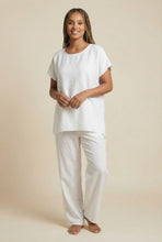 Load image into Gallery viewer, Linen-Blend Modest Loungewear Set (Multiple Color Options)