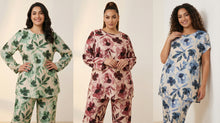 Load image into Gallery viewer, Watercolor Floral Plus-Size Loungewear Set