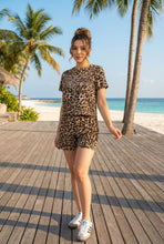 Load image into Gallery viewer, Leopard Print High-Waisted Short Co-Ord Set (Multiple Pattern Options)