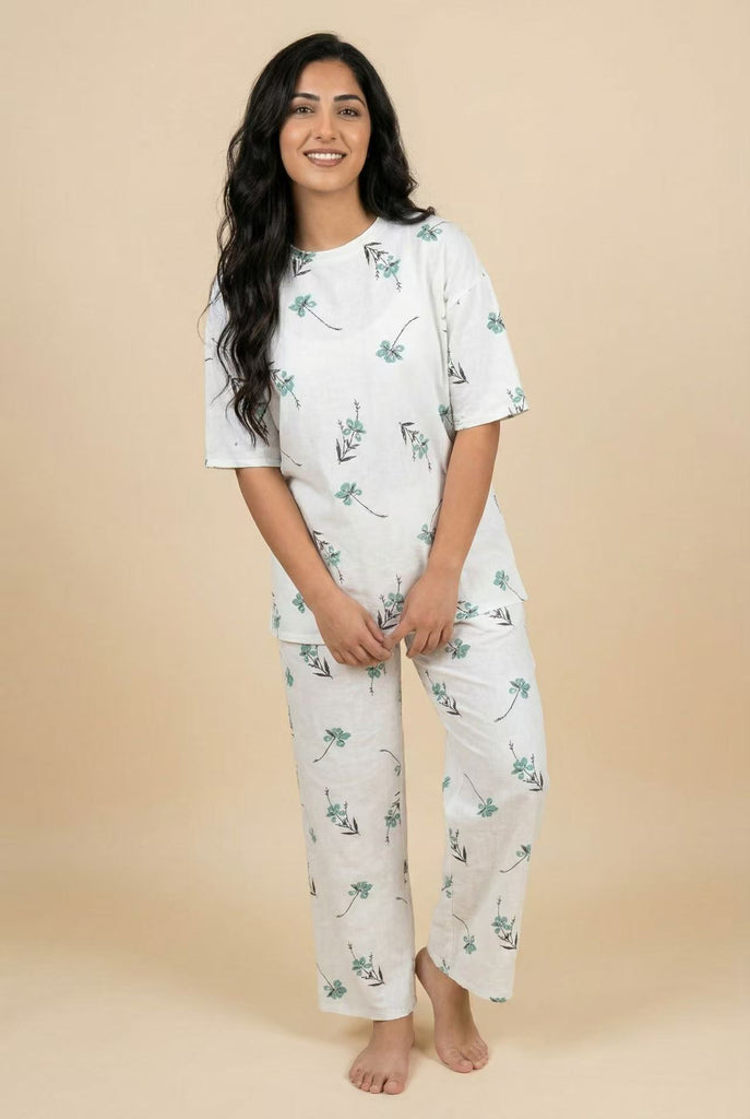 Botanical Print Modest Loungewear Set (Multiple Pattern Options)