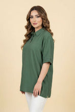 Load image into Gallery viewer, Linen-Blend Polo Shirt (Multiple Colors Available)