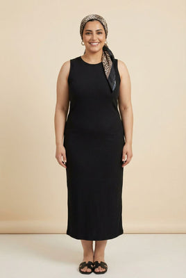 Sleeveless Ribbed Midi Dress (Multiple Colors Available)