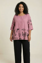 Load image into Gallery viewer, Linen-Blend Henley Top