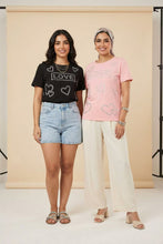 Load image into Gallery viewer, The Sparkling "LOVE" &amp; Heart Multi-Pattern Studded Graphic Tee (Multi-Pattern Options)