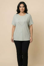 Load image into Gallery viewer, The Rhinestone Embellished Ribbed Dolman Tee (Multi-Color Options)