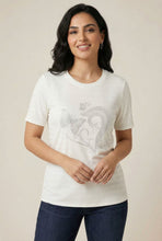 Load image into Gallery viewer, Textured Heart &amp; Butterfly Rhinestone Tee (Multiple Color Options)