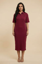 Load image into Gallery viewer, Polo Neck Midi Dress (Multiple Colors Available)