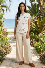Load image into Gallery viewer, Watercolor Floral Print Cap-Sleeve Tee