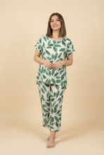 Load image into Gallery viewer, Watercolor Leaf-Pattern Modest Loungewear Set (4 Color Options)