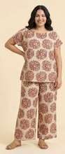 Load image into Gallery viewer, Block-Print Floral Modest Loungewear Set (4 Color Options)
