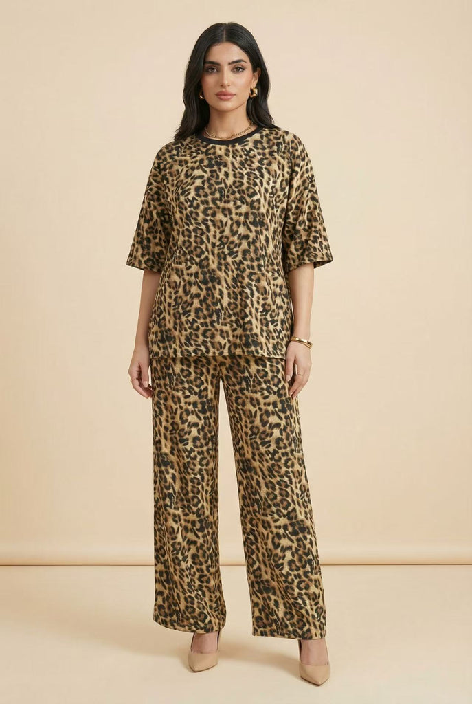 Leopard Print Modest Co-Ord Set (Multiple Pattern Options)