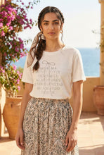 Load image into Gallery viewer, Textured Bow &amp; Text Print Short-Sleeve Tee (Multiple Color Options)