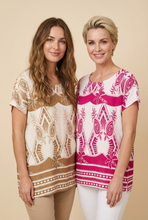 Load image into Gallery viewer, Bohemian Tribal-Print Tunic Blouse (4 Color Options)