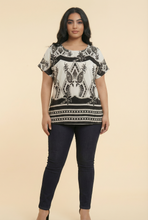 Load image into Gallery viewer, Bohemian Tribal-Print Tunic Blouse (4 Color Options)