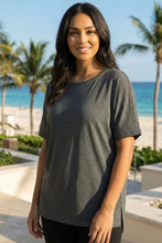 Load image into Gallery viewer, The Tonal Stripe Easy-Fit Crew Neck Tee (Multi-Color Options)