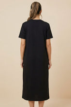 Load image into Gallery viewer, Embroidered Detail Short-Sleeve T-Shirt Dress (Multiple Styles Available)
