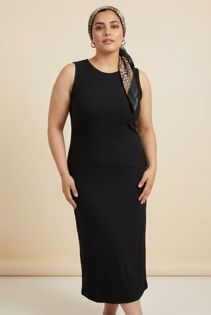 Sleeveless Ribbed Midi Dress (Multiple Colors Available)