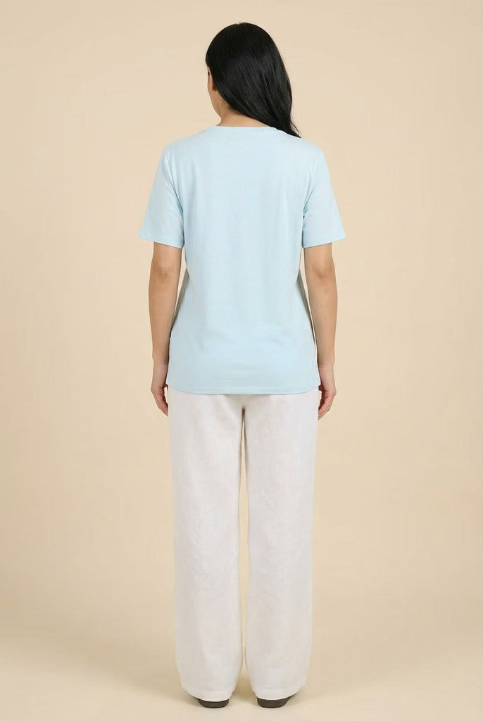 Bear & Letter Rhinestone Short-Sleeve Tee (Multiple Color Options)