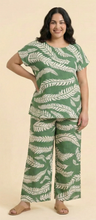 Load image into Gallery viewer, Tropical Fern-Pattern Modest Loungewear Set (4 Color Options)