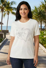 Load image into Gallery viewer, Textured Heart &amp; Butterfly Rhinestone Tee (Multiple Color Options)