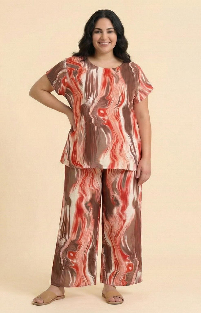 Marbled Tie-Dye Modest Loungewear Set (4 Color Options)