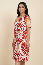 Load image into Gallery viewer, Art Deco Motif Loose-Fit Midi Dress (4 Color Options)