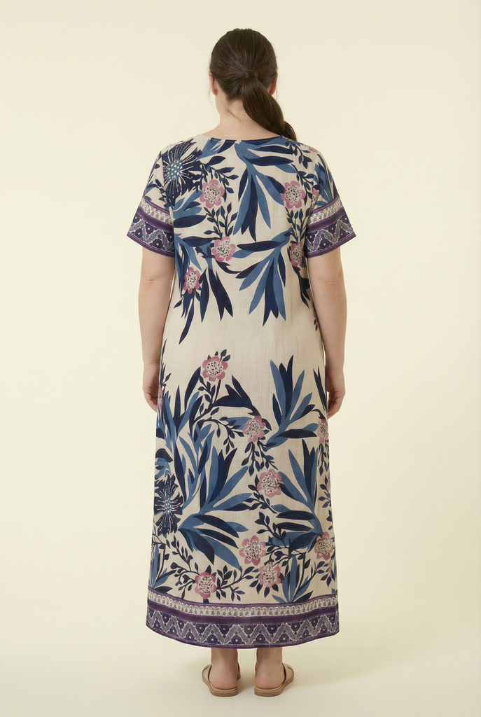 Tropical Botanical Maxi Dress (2 Color Options)