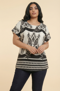 Bohemian Tribal-Print Tunic Blouse (4 Color Options)