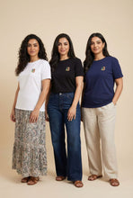 Load image into Gallery viewer, Floral-Embroidered Short-Sleeve Tee