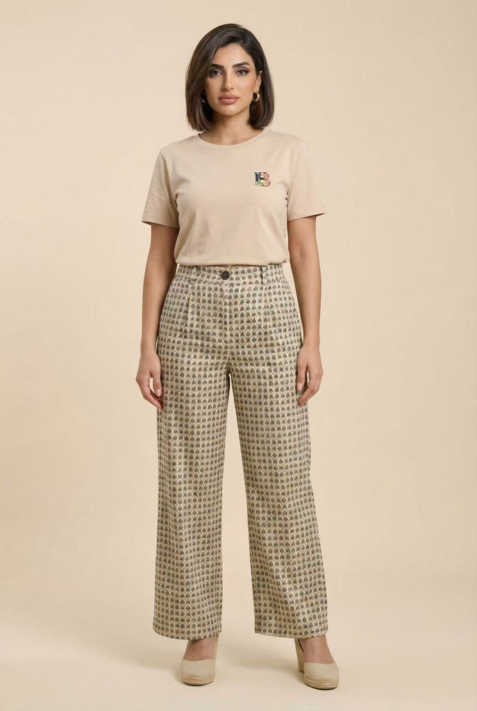 Floral-Embroidered Short-Sleeve Tee