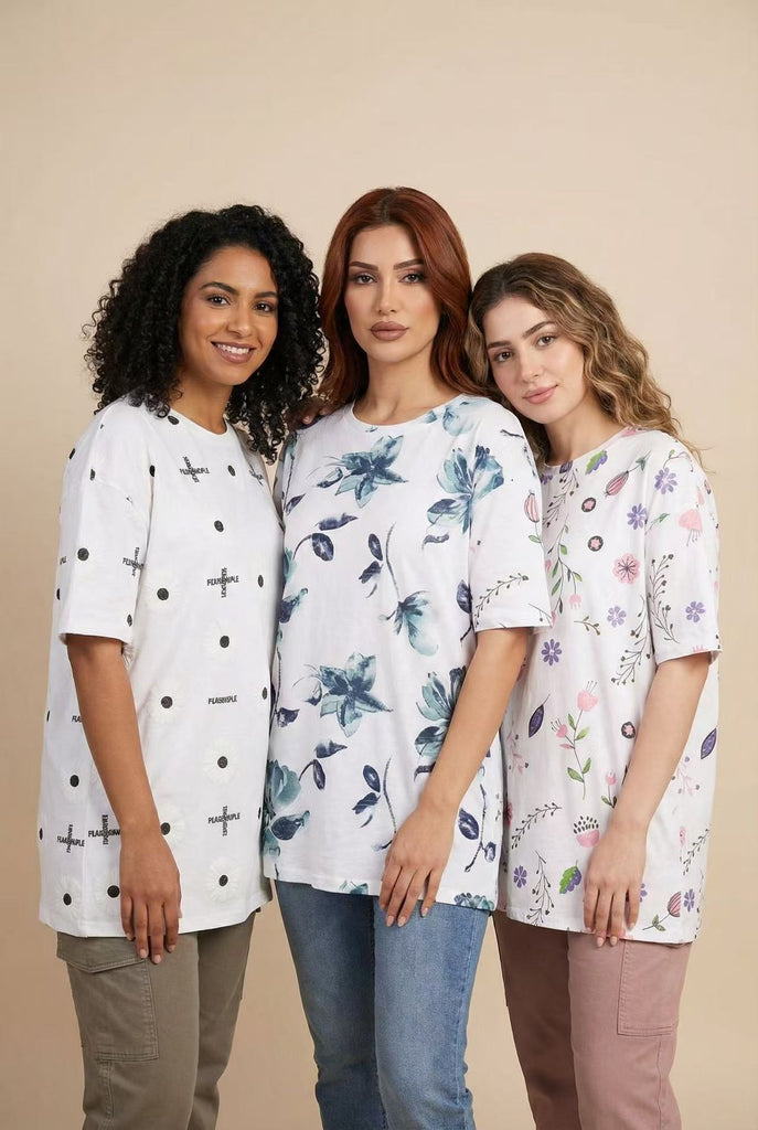 Oversized All-Over Print Short-Sleeve Tee (Multiple Styles Available)