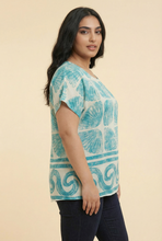 Load image into Gallery viewer, Marina Scallop Print Blouse (4 Color Options)