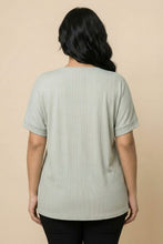 Load image into Gallery viewer, The Rhinestone Embellished Ribbed Dolman Tee (Multi-Color Options)